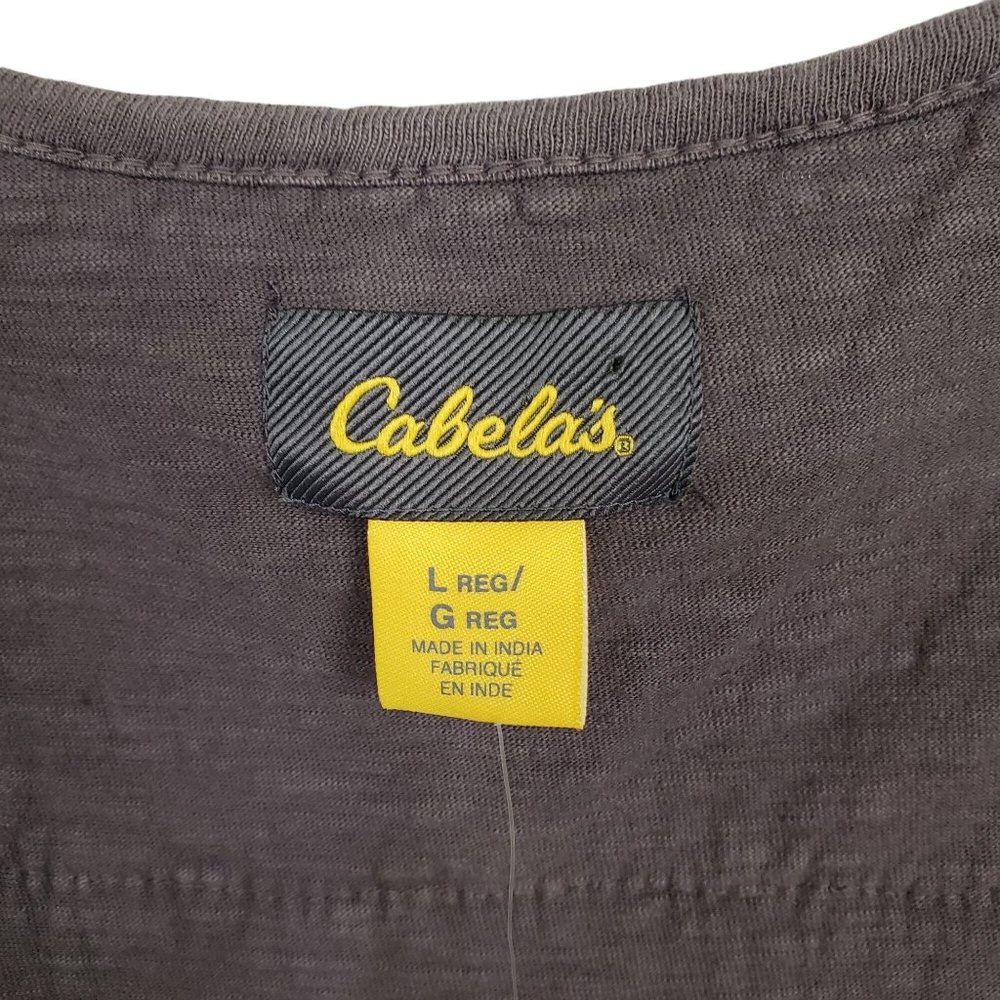 Cabelas NWT Womens Size L Dress Rosemont Side Ruched Cotton Long Lace Brown Gray - Picture 8 of 15